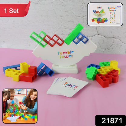 Wooden stacking tower game for kids