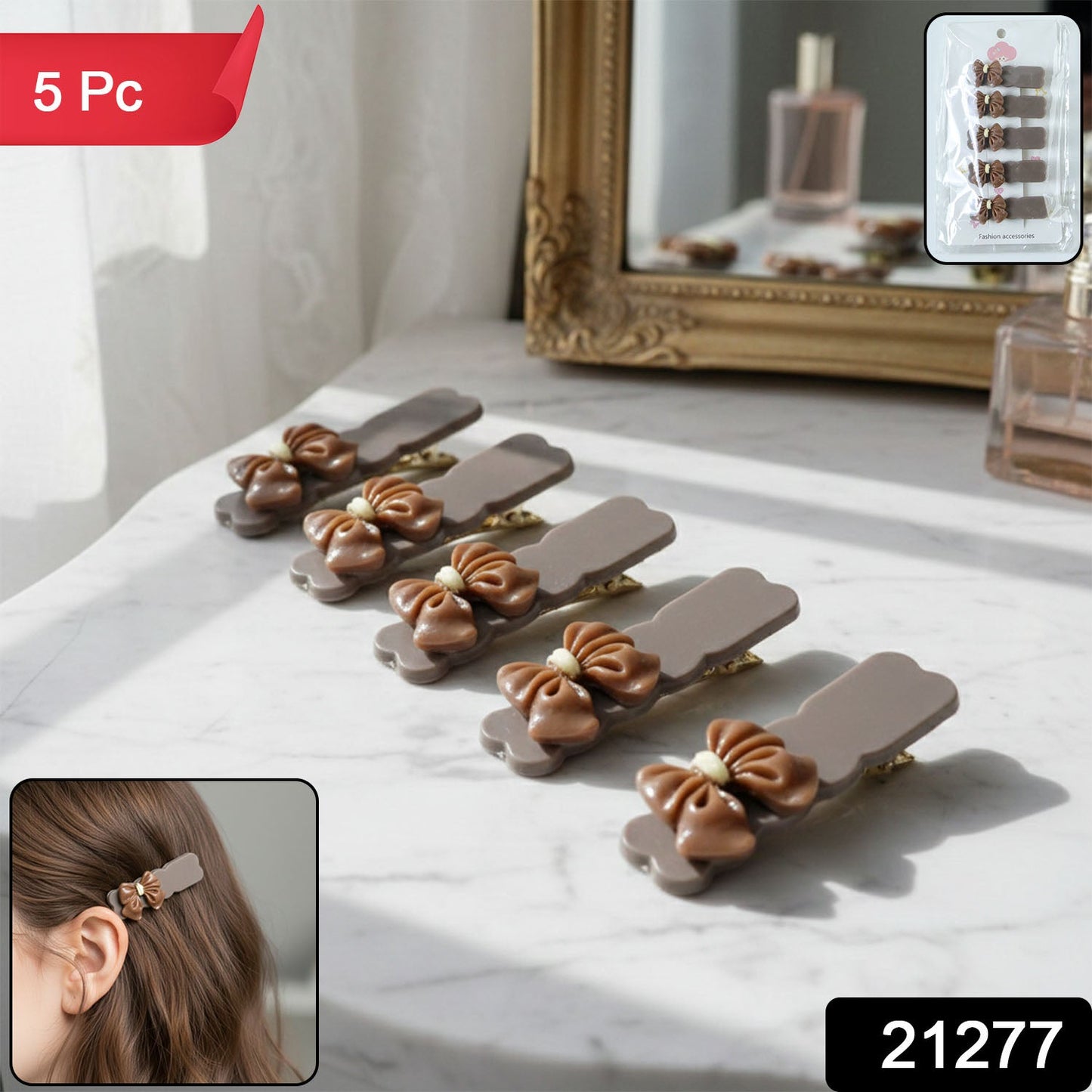 Heart Hair Pins Set